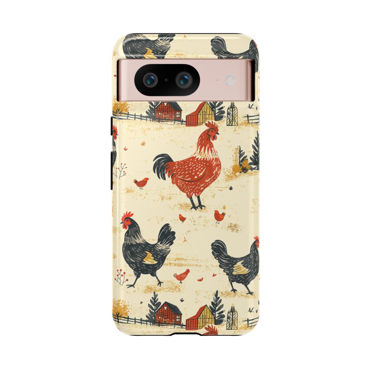 Red Black Chickens Tough Case