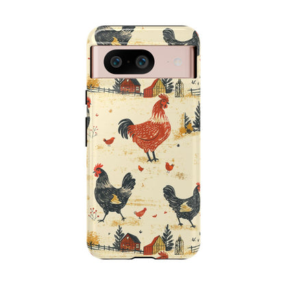 Red Black Chickens Tough Case
