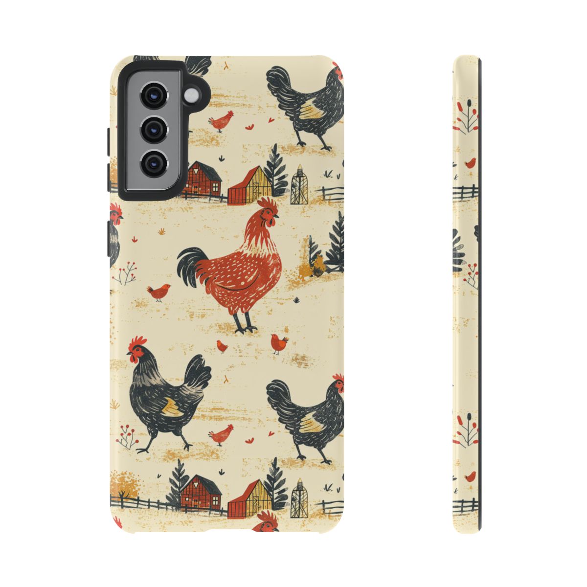 Red Black Chickens Tough Case