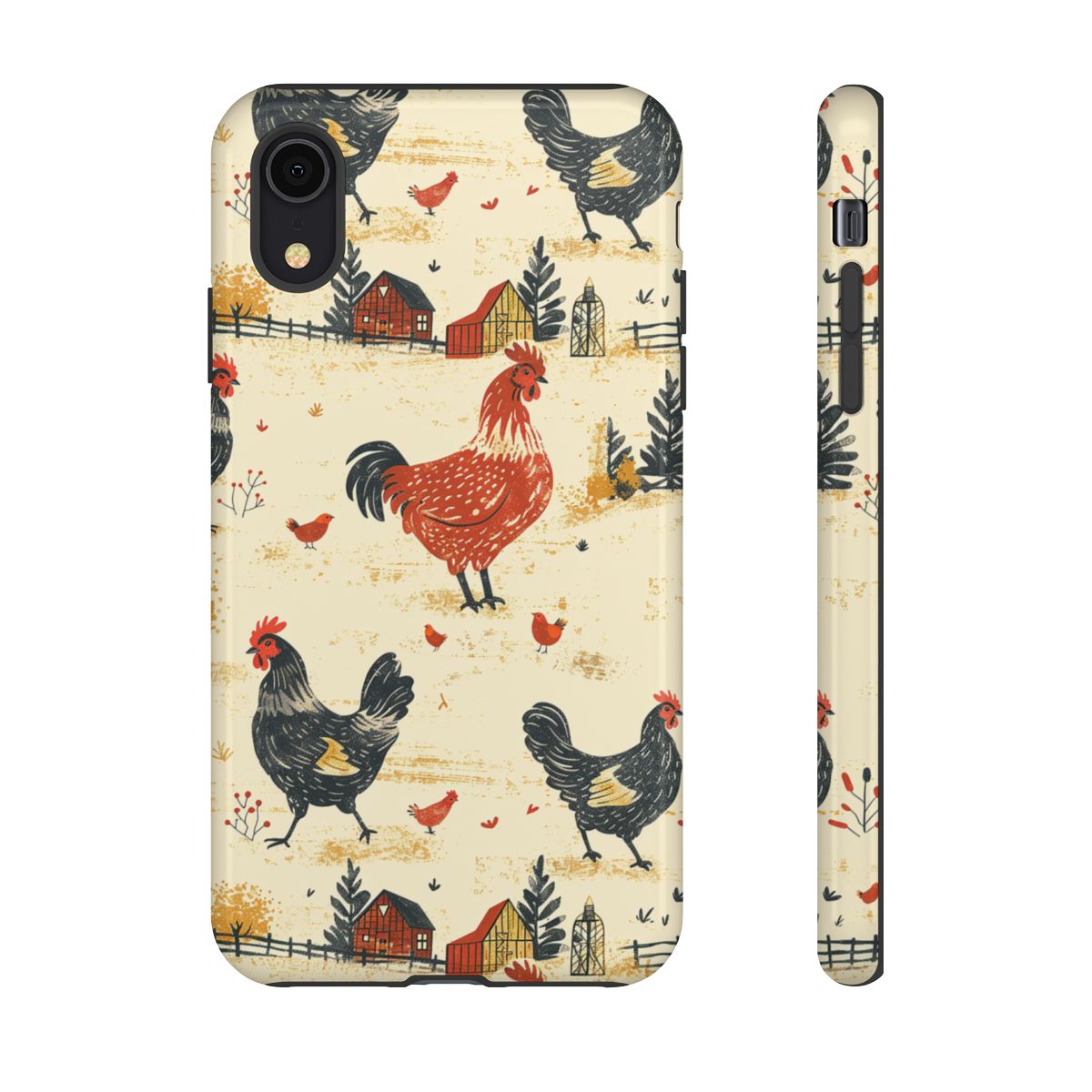 Red Black Chickens Tough Case