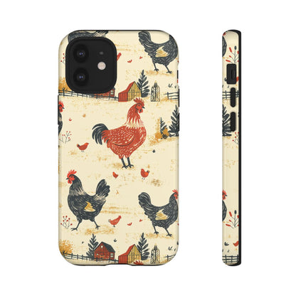 Red Black Chickens Tough Case