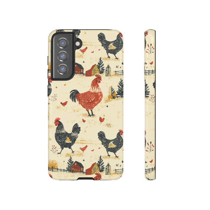 Red Black Chickens Tough Case