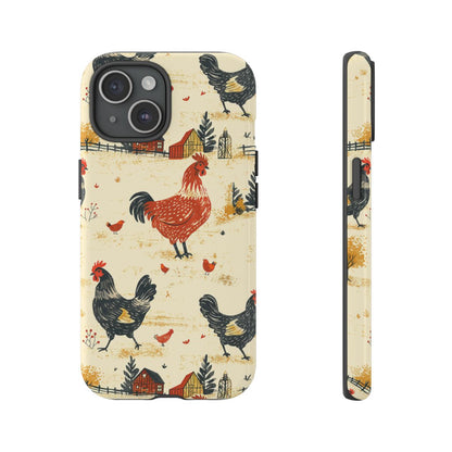 Red Black Chickens Tough Case