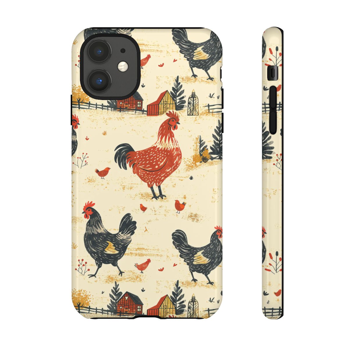 Red Black Chickens Tough Case