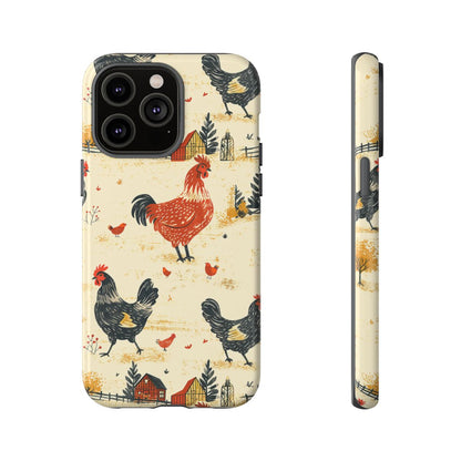 Red Black Chickens Tough Case
