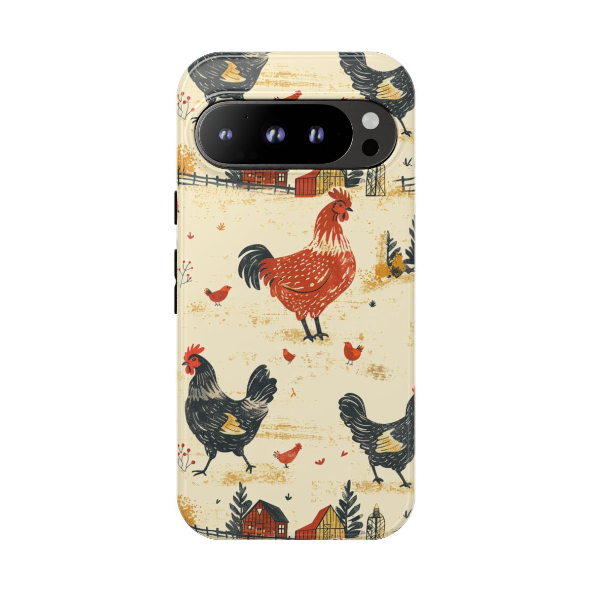Red Black Chickens Tough Case