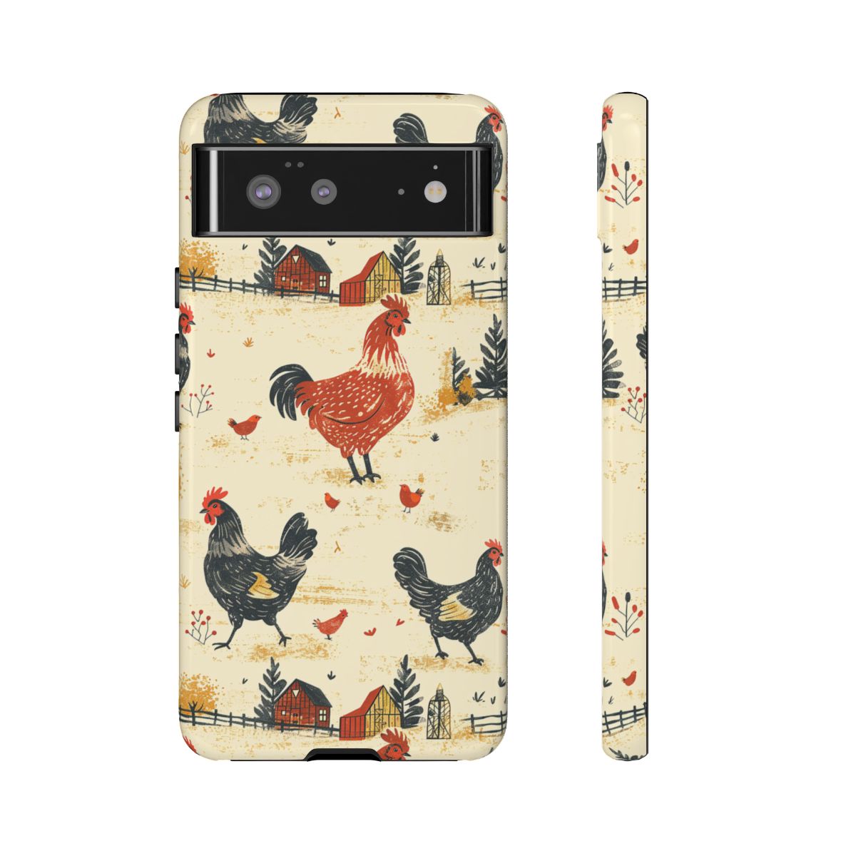 Red Black Chickens Tough Case