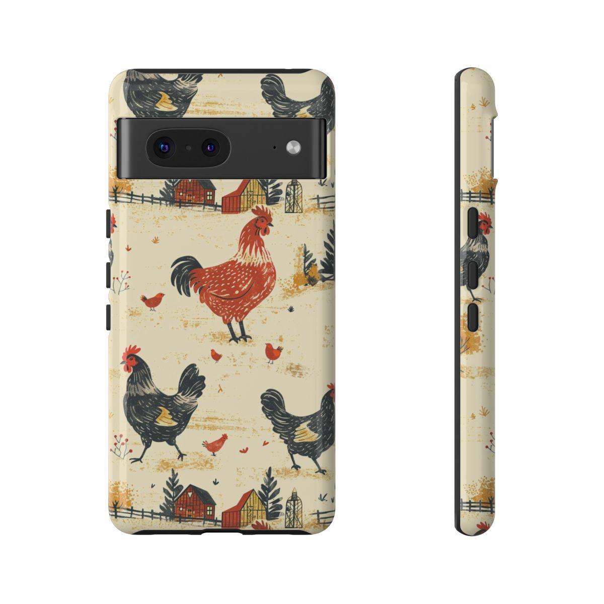 Red Black Chickens Tough Case