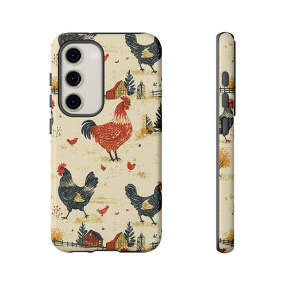 Red Black Chickens Tough Case