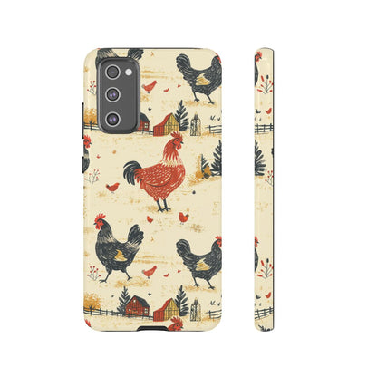 Red Black Chickens Tough Case