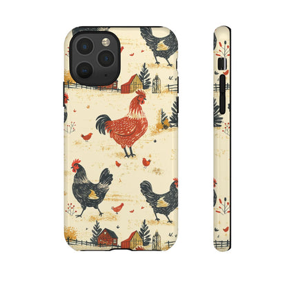 Red Black Chickens Tough Case