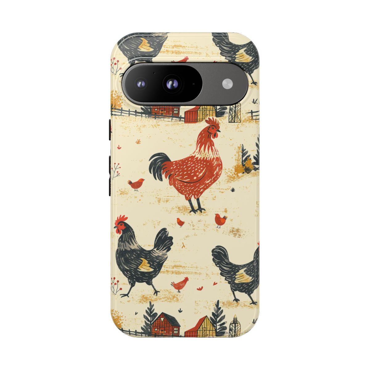 Red Black Chickens Tough Case