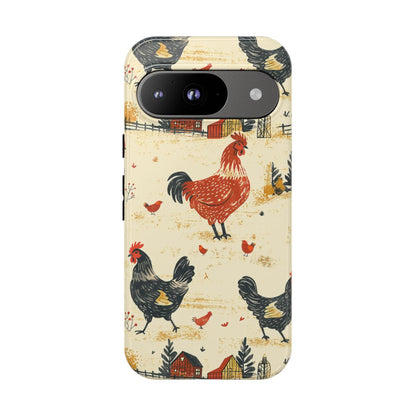 Red Black Chickens Tough Case