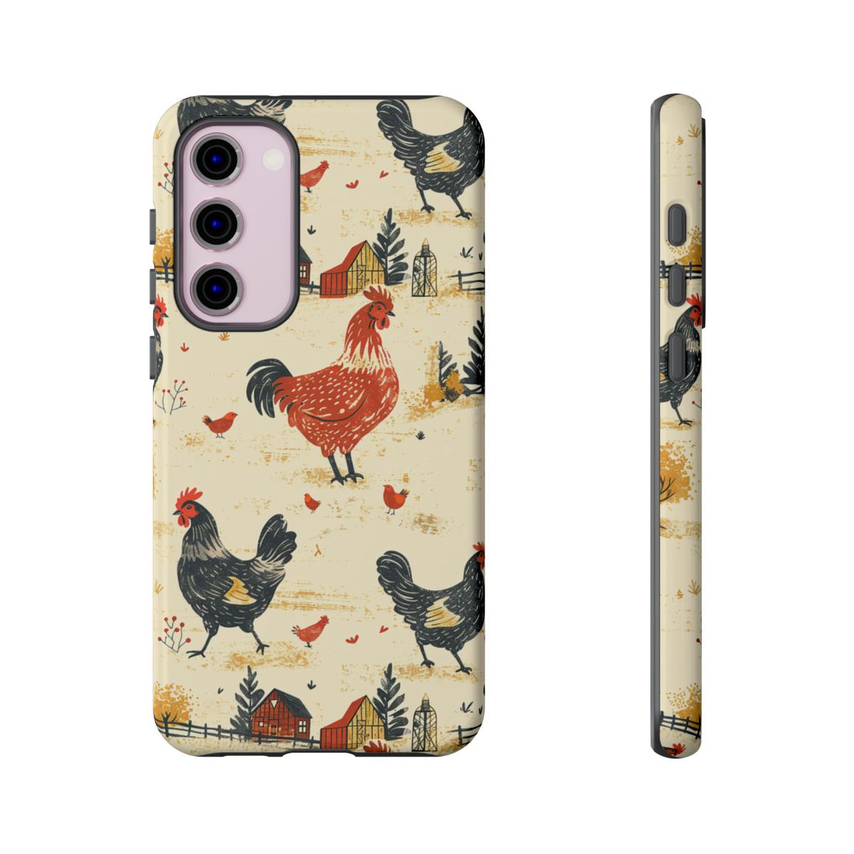Red Black Chickens Tough Case