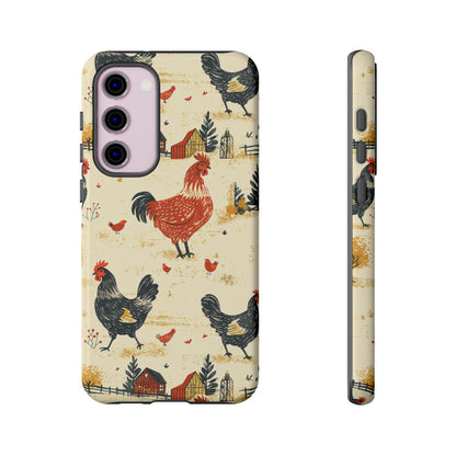 Red Black Chickens Tough Case