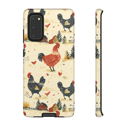 Red Black Chickens Tough Case