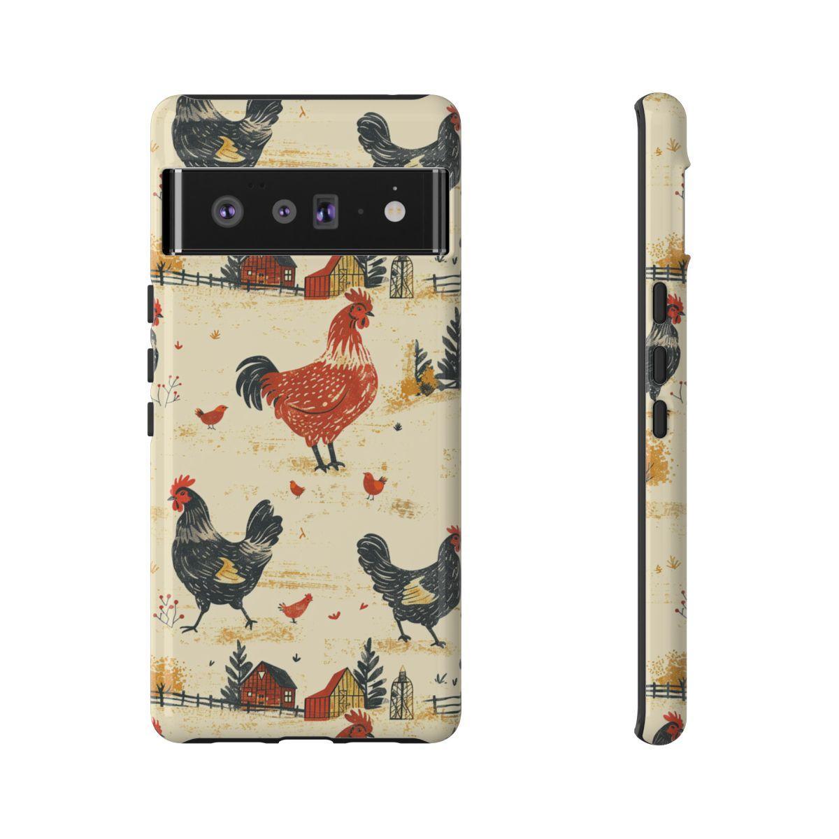 Red Black Chickens Tough Case