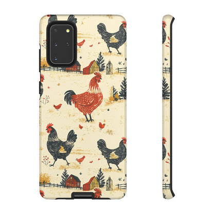 Red Black Chickens Tough Case