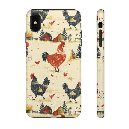Red Black Chickens Tough Case