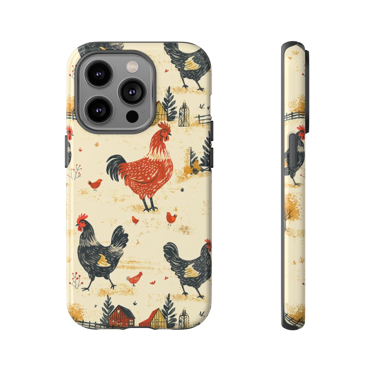 Red Black Chickens Tough Case
