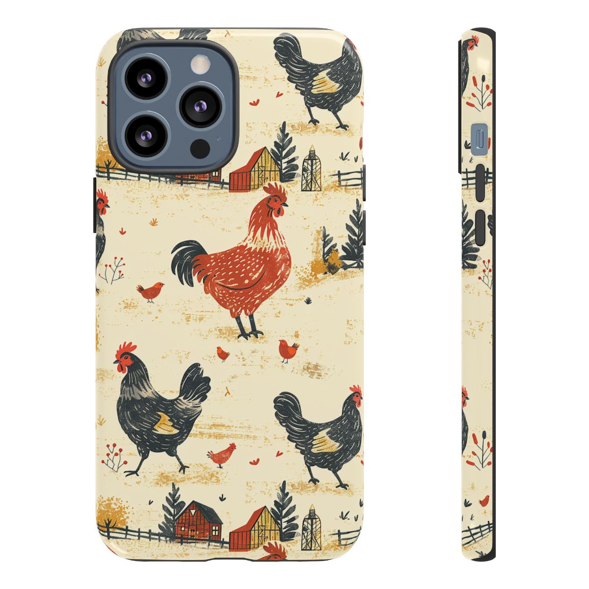 Red Black Chickens Tough Case