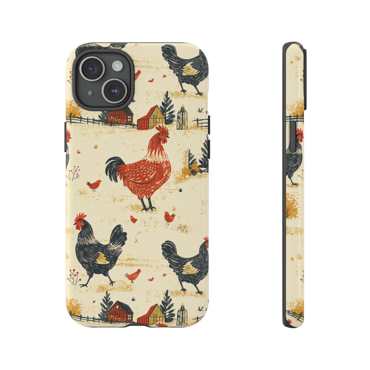 Red Black Chickens Tough Case