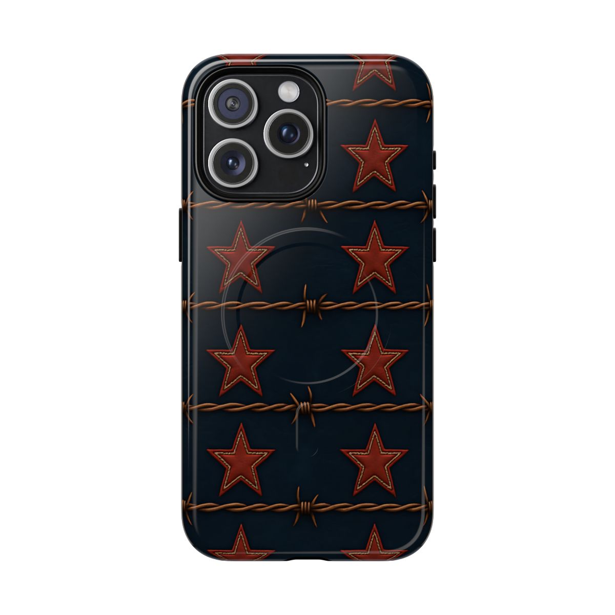 Red Stars + Barbed Wire Magnetic Case