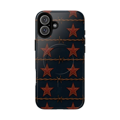 Red Stars + Barbed Wire Magnetic Case