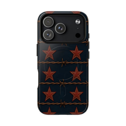 Red Stars + Barbed Wire Magnetic Case