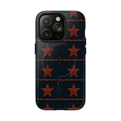 Red Stars + Barbed Wire Magnetic Case