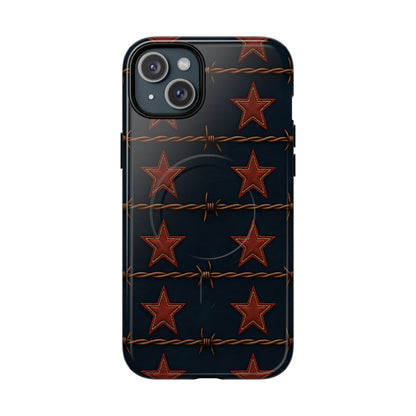 Red Stars + Barbed Wire Magnetic Case
