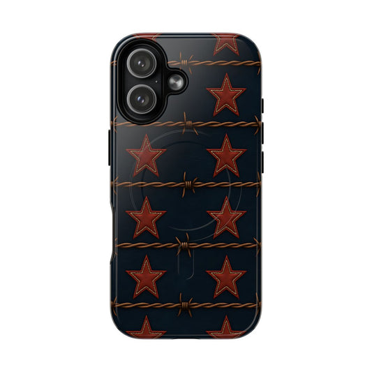 Red Stars + Barbed Wire Magnetic Case