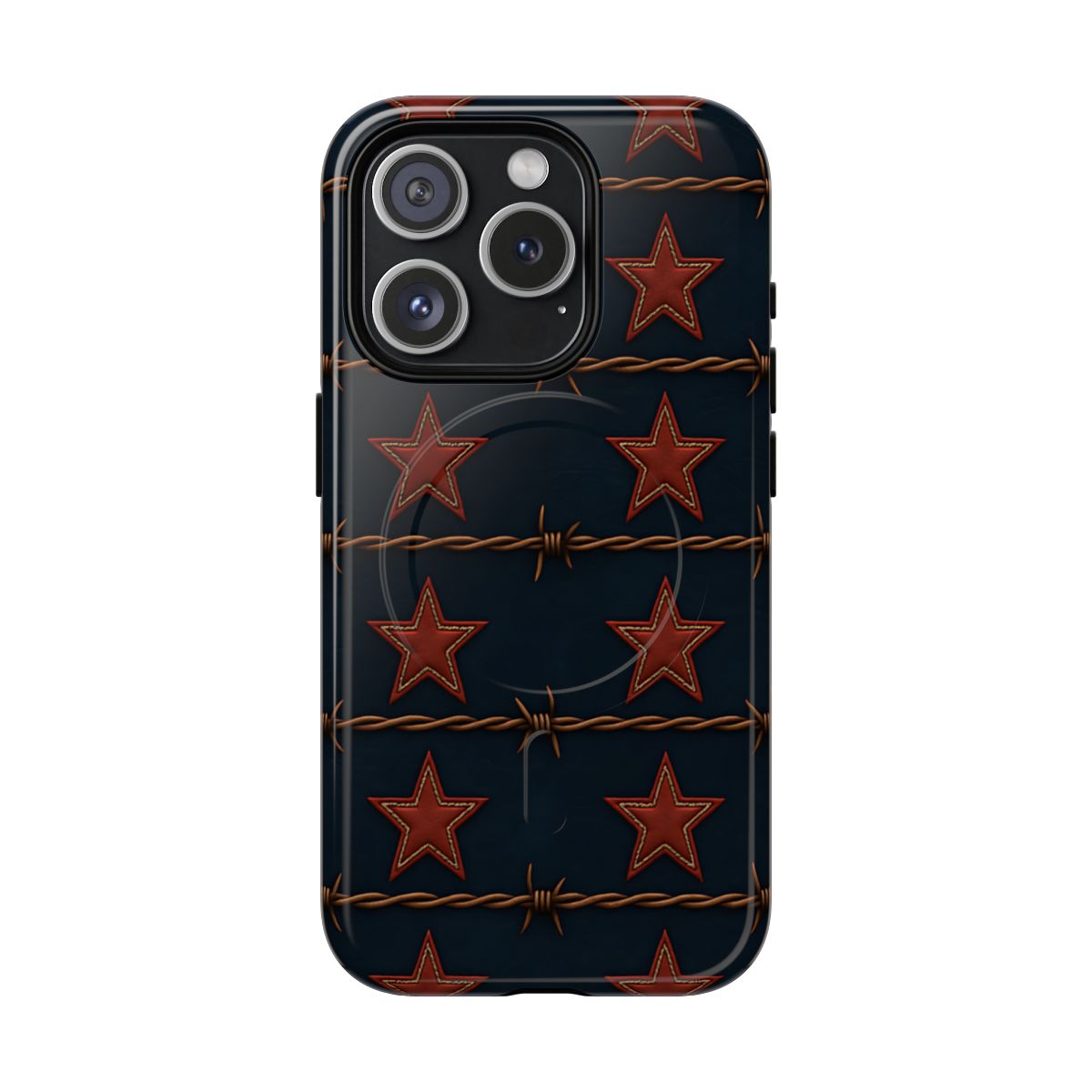 Red Stars + Barbed Wire Magnetic Case