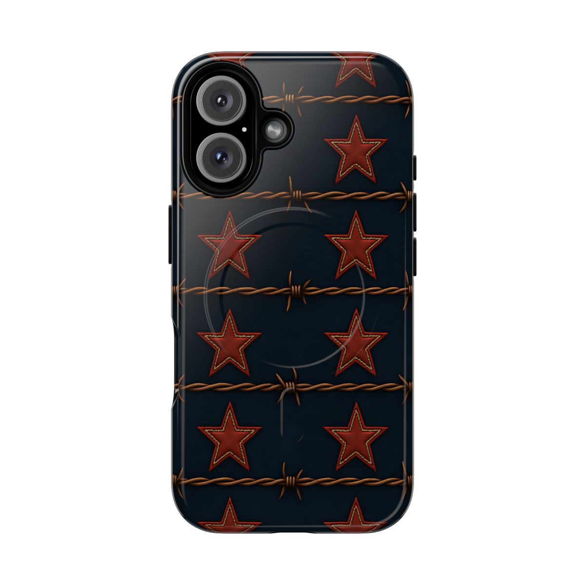 Red Stars + Barbed Wire Magnetic Case