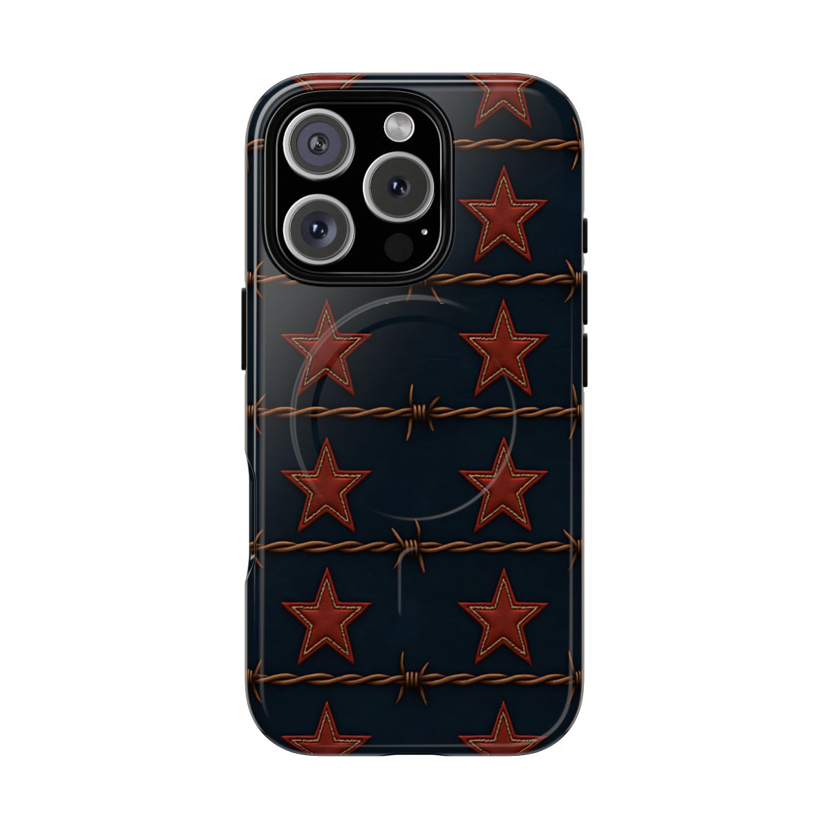 Red Stars + Barbed Wire Magnetic Case