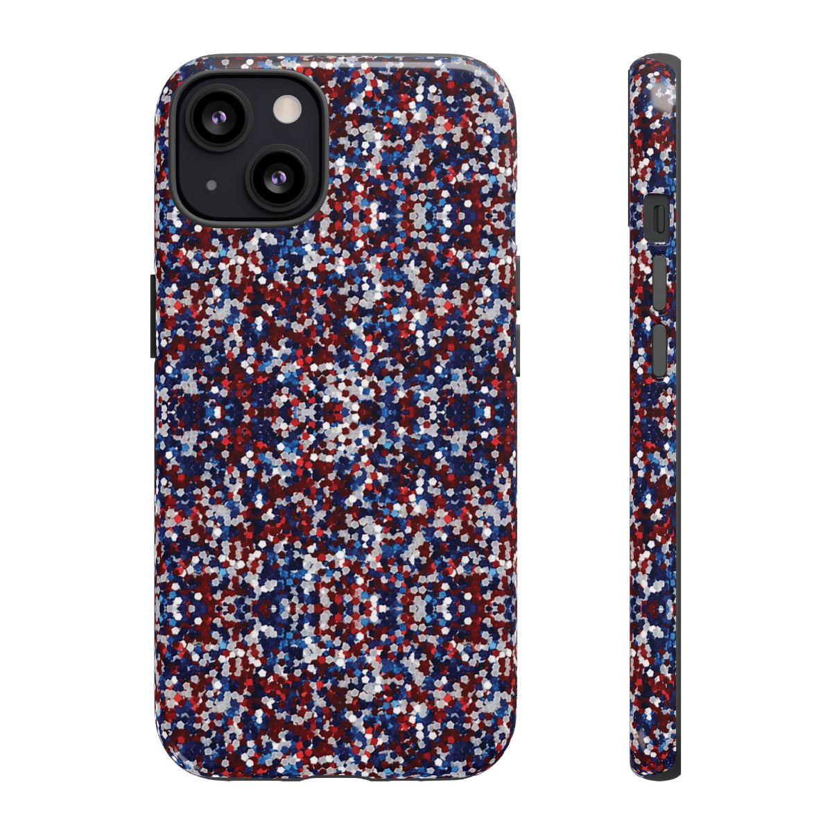 Red White Blue Glitter Tough Case