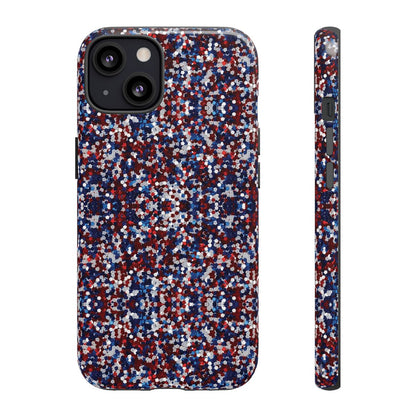Red White Blue Glitter Tough Case