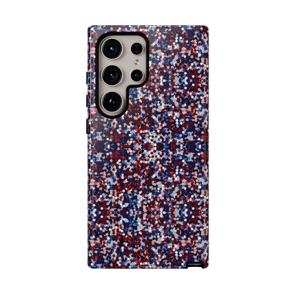 Red White Blue Glitter Tough Case