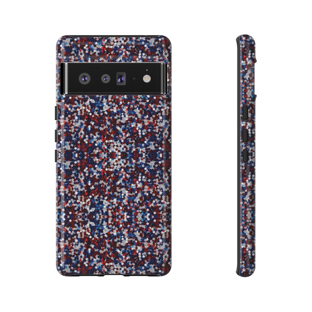 Red White Blue Glitter Tough Case