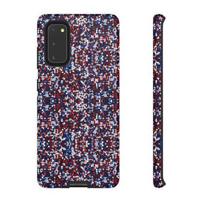 Red White Blue Glitter Tough Case