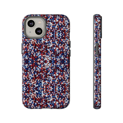 Red White Blue Glitter Tough Case