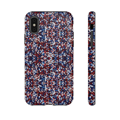 Red White Blue Glitter Tough Case