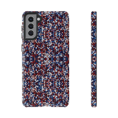 Red White Blue Glitter Tough Case
