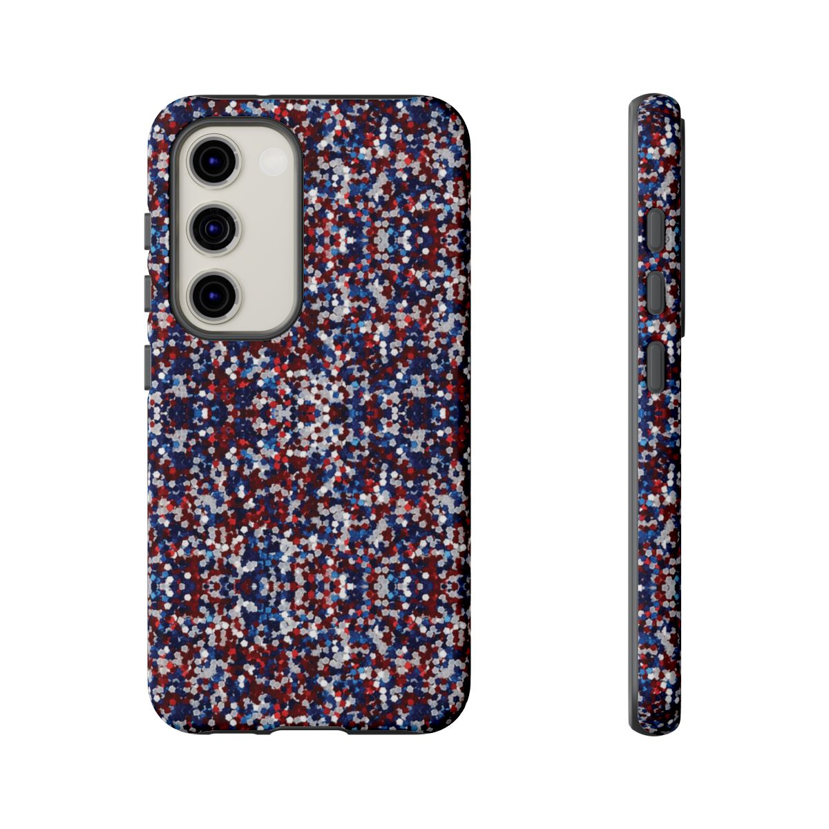 Red White Blue Glitter Tough Case