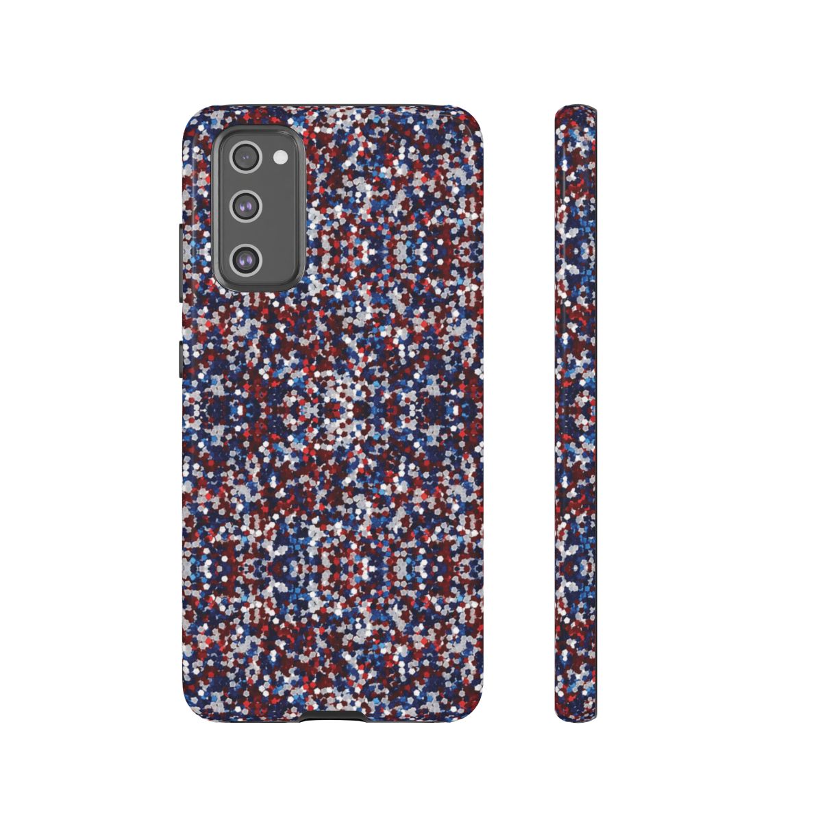 Red White Blue Glitter Tough Case