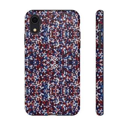 Red White Blue Glitter Tough Case