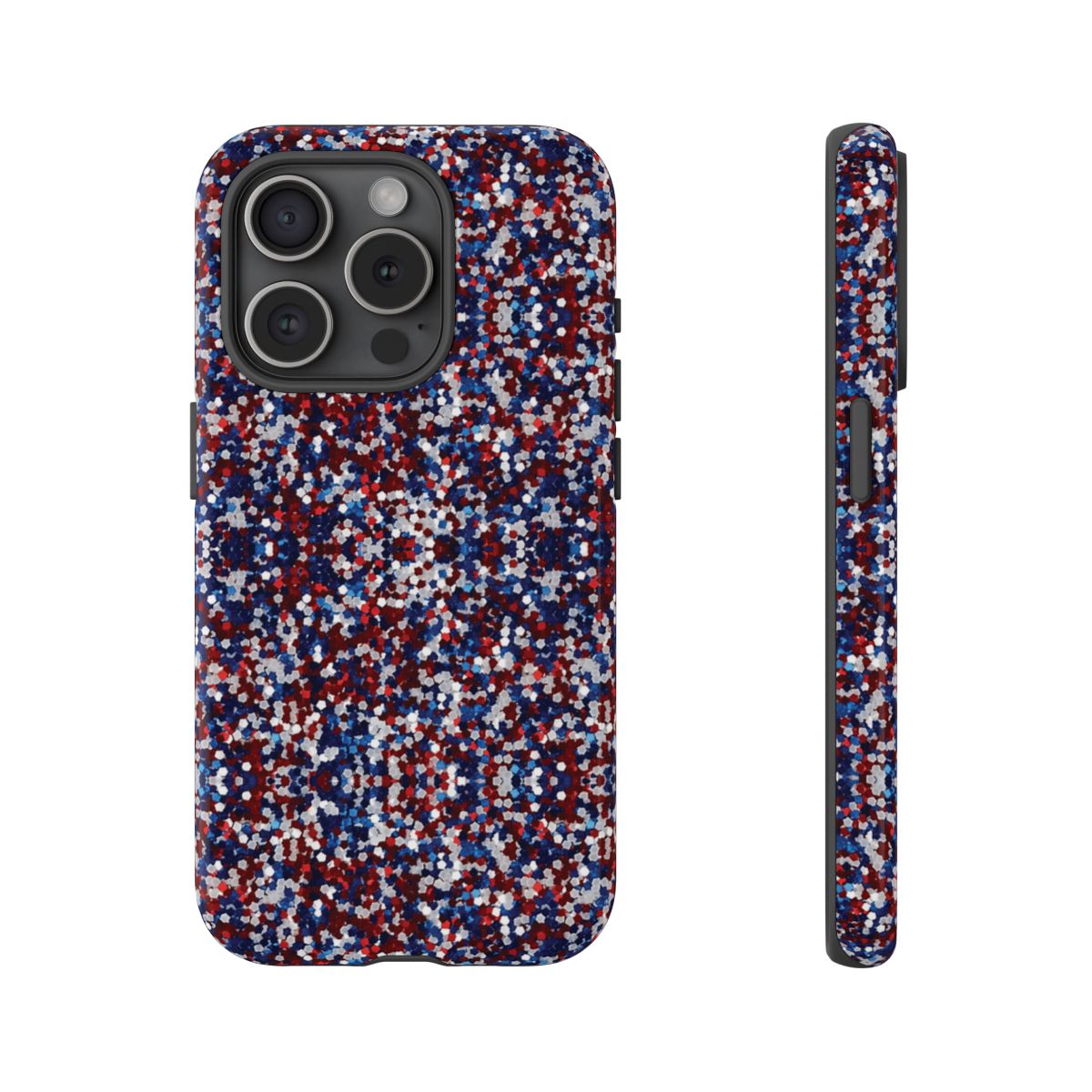 Red White Blue Glitter Tough Case
