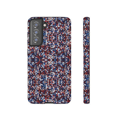 Red White Blue Glitter Tough Case