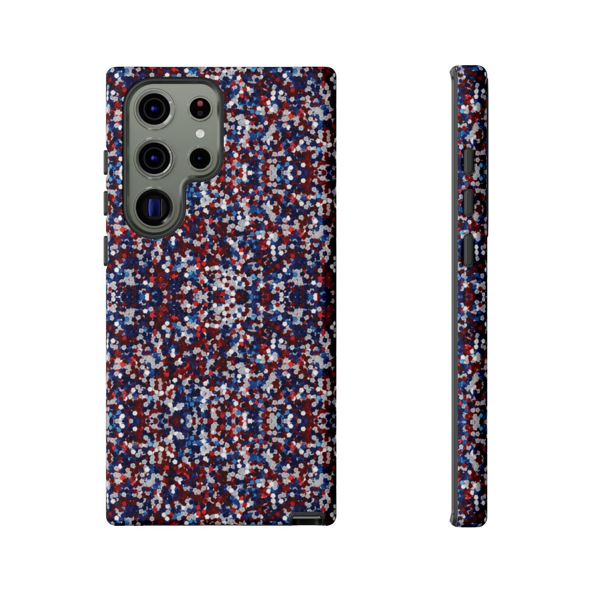 Red White Blue Glitter Tough Case