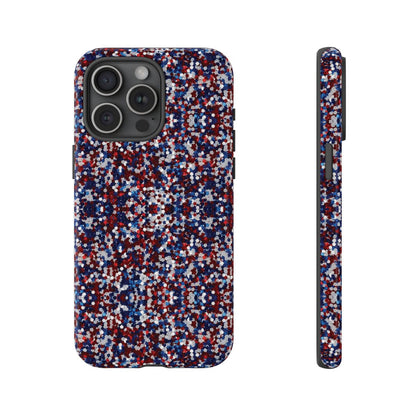 Red White Blue Glitter Tough Case